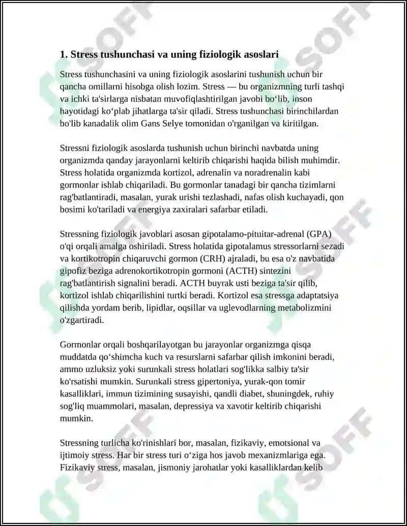 TIBBIYOT XODIMLARIDA EMOTSIONAL HOLATLARNING OʻZIGA XOSLIGI: STRESS VA UNING BOSQICHLARI, BARTARAF ETISH YOʻLLARI 4