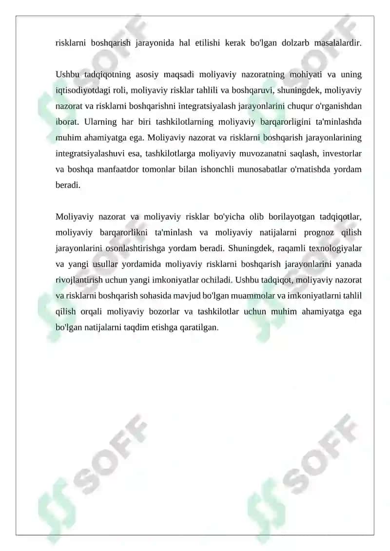 Moliyaviy Nazorat va Moliyaviy Risklar 4