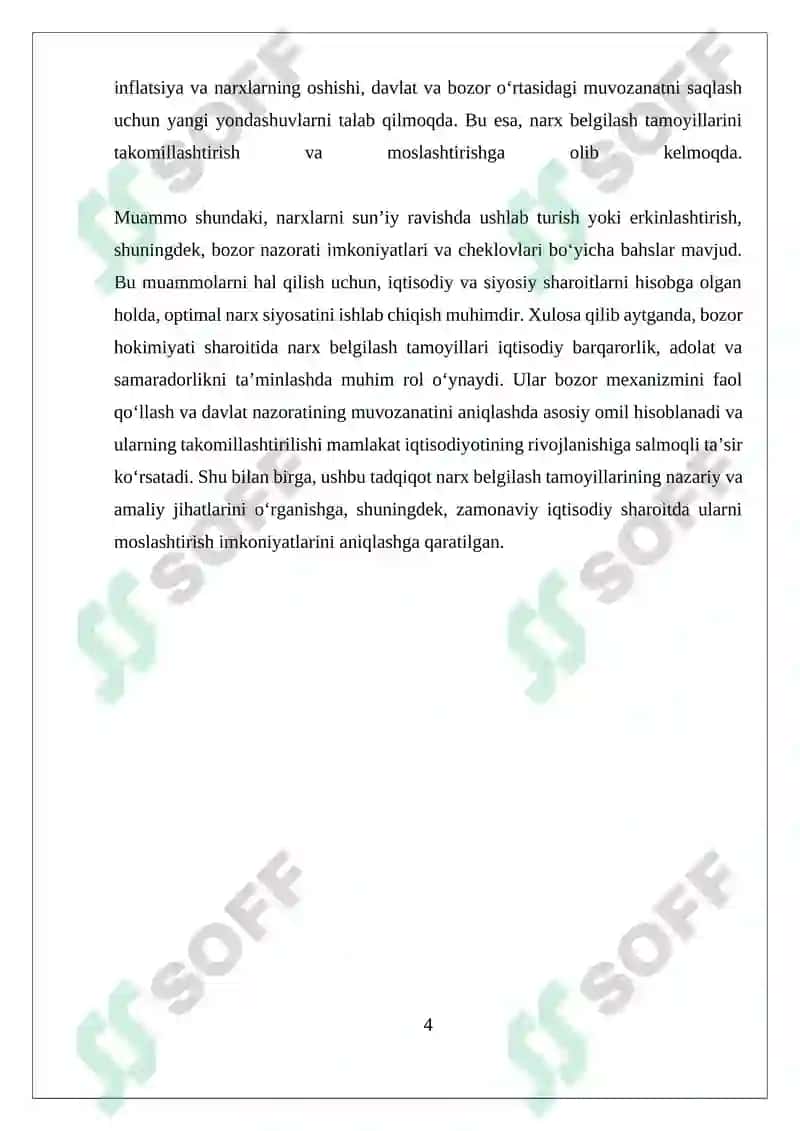 Narx belgilash tamoyillari 4
