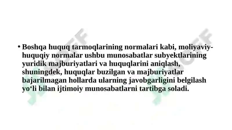 Moliyaviy-huquqiy normalar va munosabatlar 4