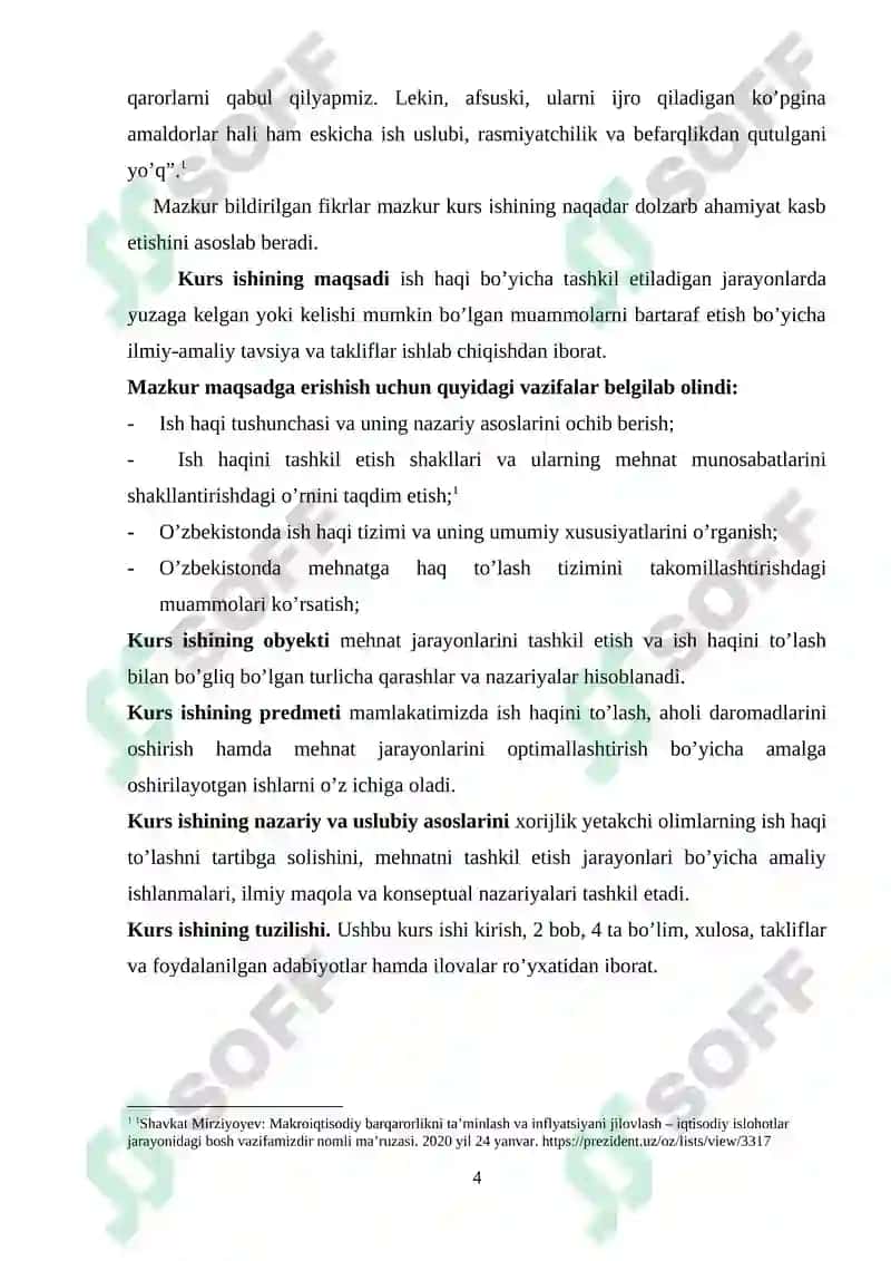 IQTISODIYOTGA KIRISH KURS ISHI 4