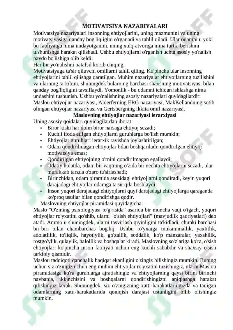 Motivatsiya va motiv tushunchalari 4