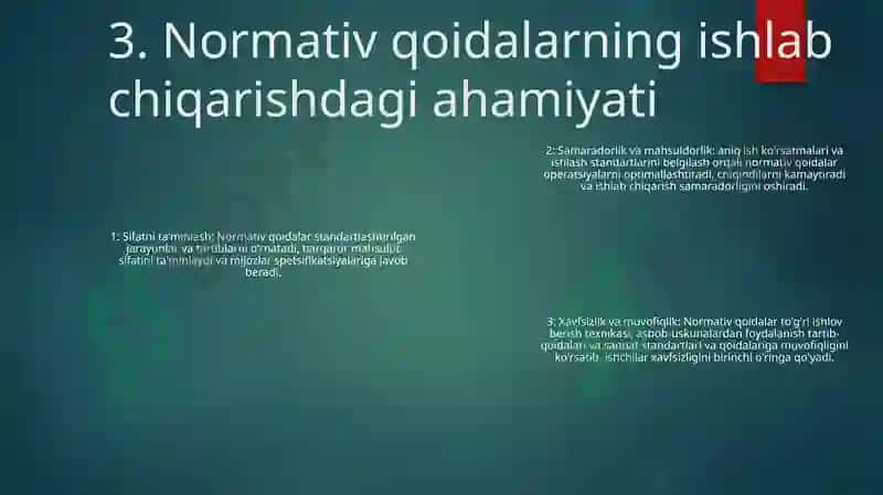 Ishlab Chiqarish Faoliyatida Me’Yoriy-Texnik Qoidalar 4