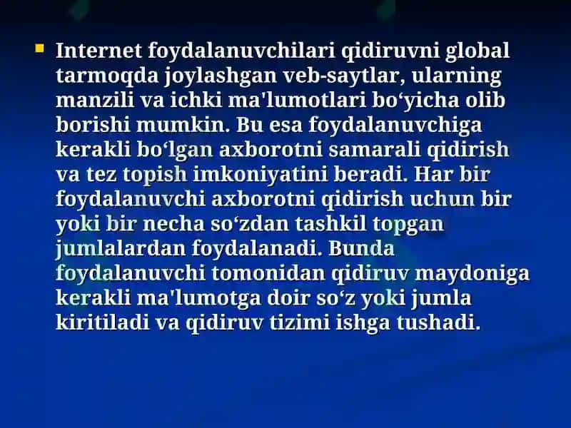 Internetda axborot qidiruv tizimi 4
