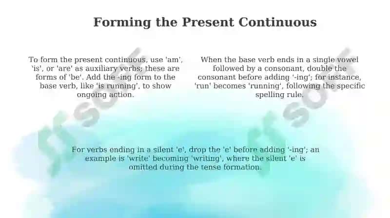 Present Continuous Tense 4
