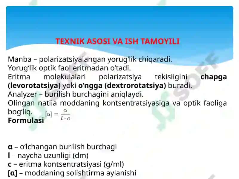POLARIMETRIYA VA SAXARIMETRIYA 4