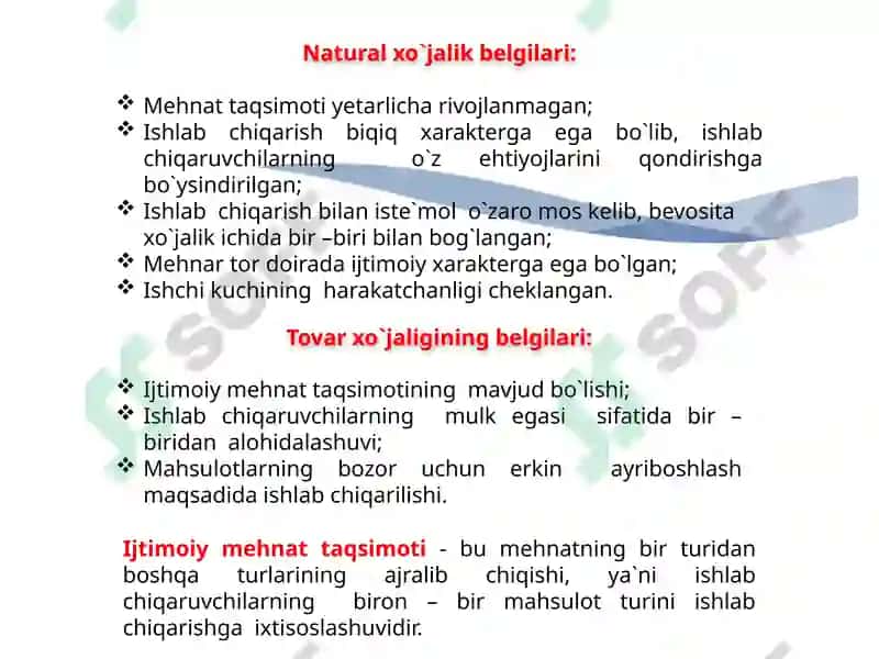 Ijtimoiy xo`jalik shakllari va ularning belgilari 4