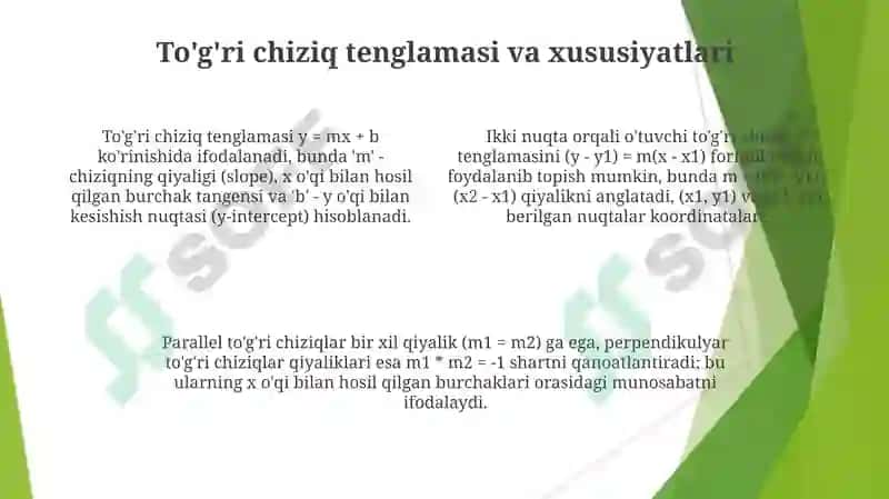 To'g'ri chiziqlar va kvadratik funksiyalar 4