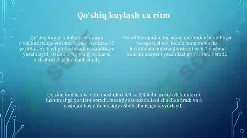 Bolalar musiqiy faoliyatining mazmuni 4
