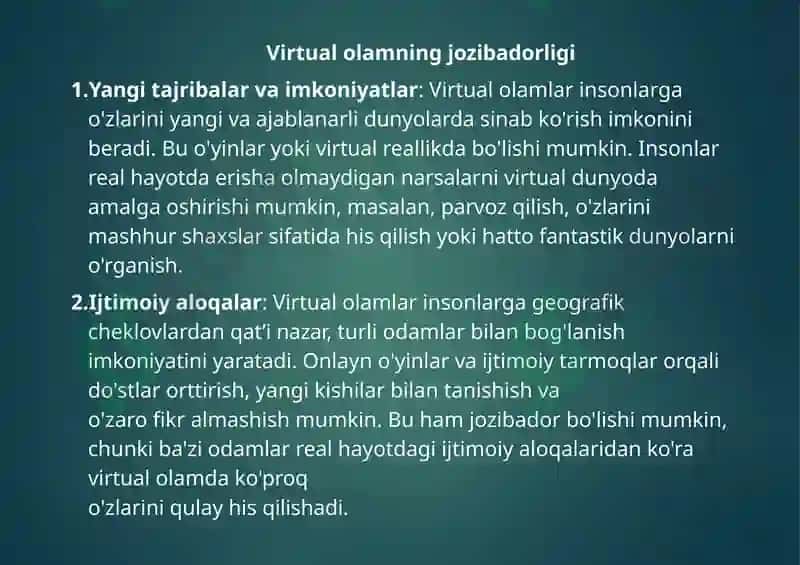 Virtual olam va unga qarshilik: Tasvirlash, jozibadorlik va oqibatlar 4