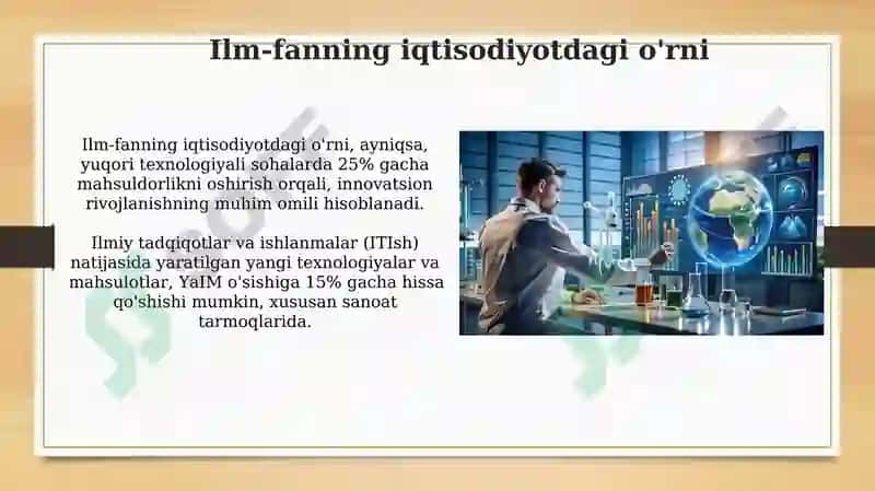 Milliy iqtisodiyotning ilmiy-nazariy manbalarini kengaytirishga hissa qo'shayotgan olimlar kimlar Tayyorladi 4