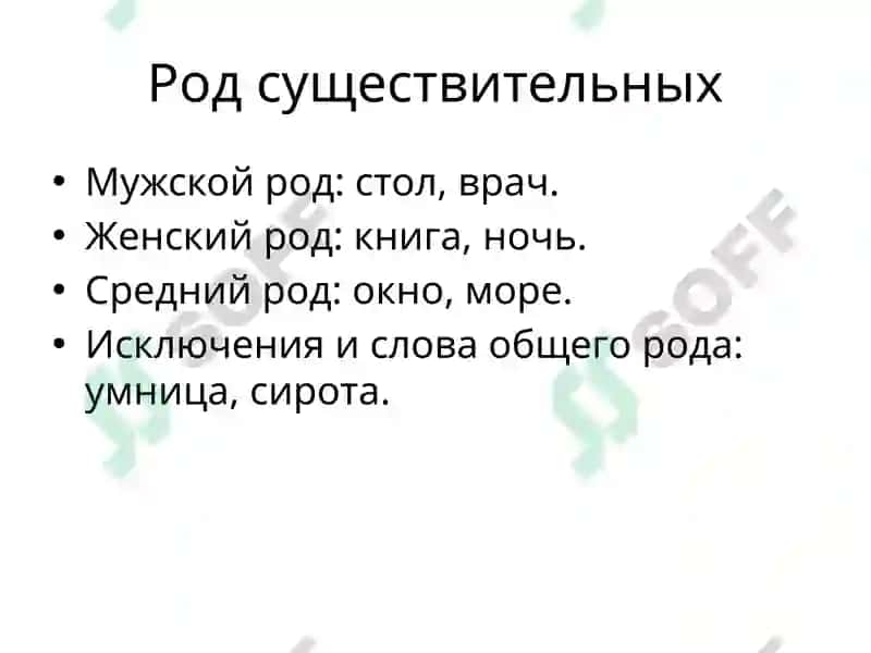 Имя существительное — определение и значение 4