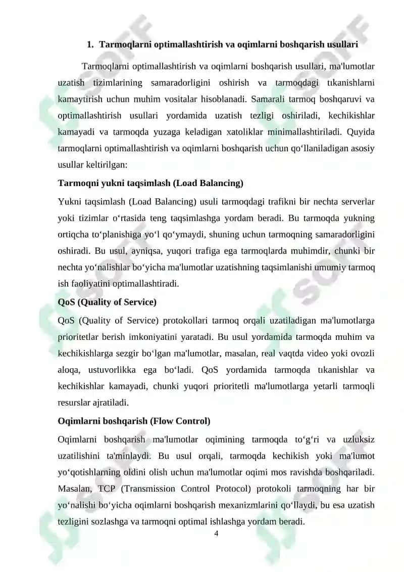 Ma'lumotlar Uzatish Tarmoqlari 4