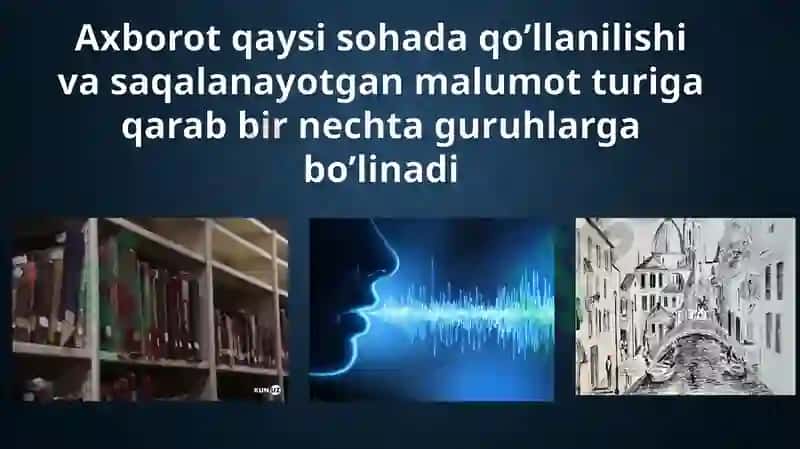 Akademik yozuv va axborot AXBOROTNING TURLARI VA XUSUSIYATLARI 4