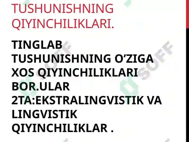 TINGLAB TUSHUNISHDAGI QIYINCHILIKLAR 4