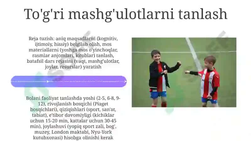 Bolalar bilan yakka ishlashni tashkil etish va rejalashtirish 4
