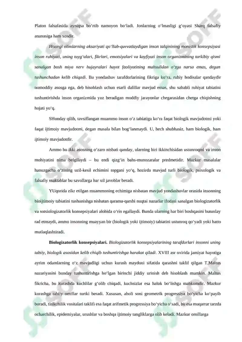 Insonni tushunishga dualism va monism nuqta’I nazaridan yondoshuvi 4