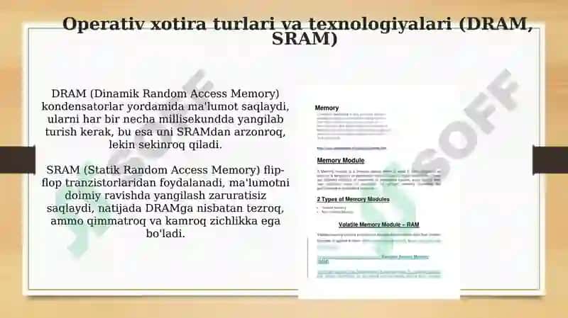 Operativ va Doimiy Xotira 4
