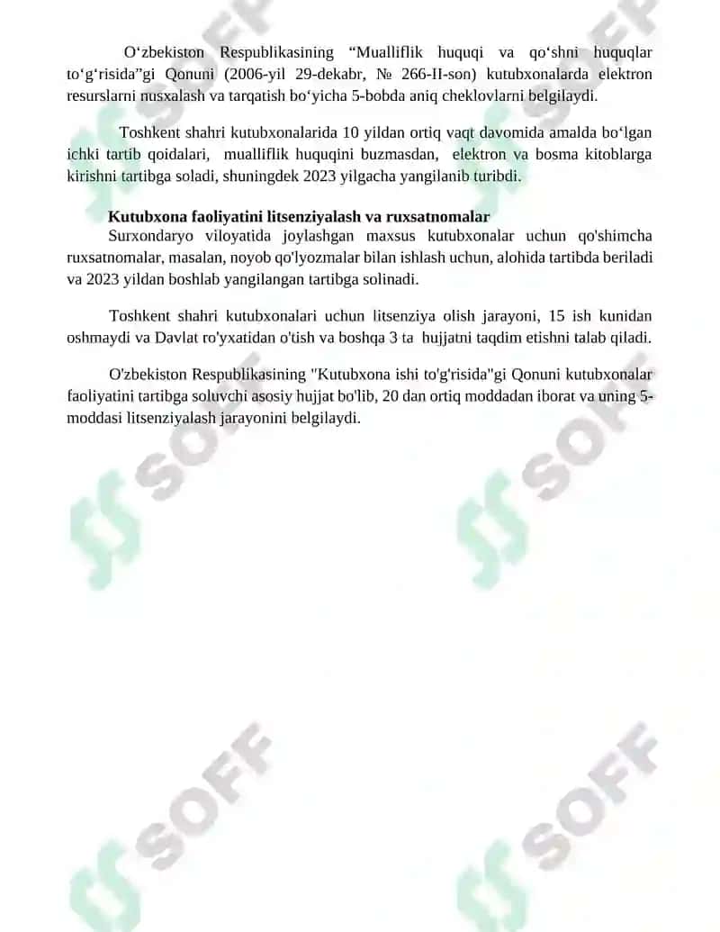 Kutubxona faoliyatining me'yoriy - normativ huquqiy hujjatlar 4