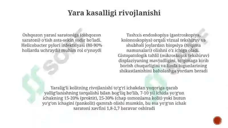 Oshqozon yarasini o'smaga aylanishi diagnostikasi 4