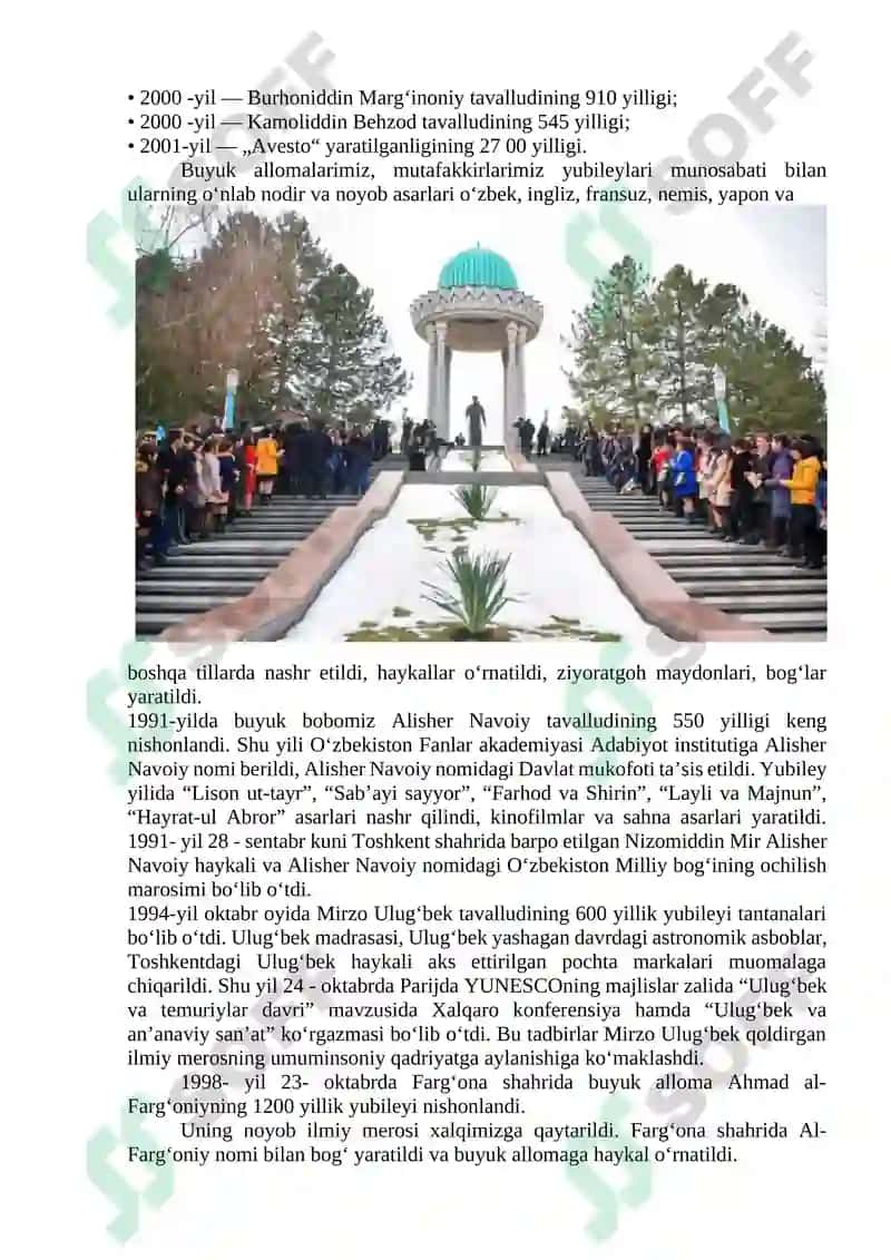 MUSTAQILLIK YILLARIDA O‘ZBEKISTONDAGI MA’NAVIY VA MADANIY TARAQQIYOT 4
