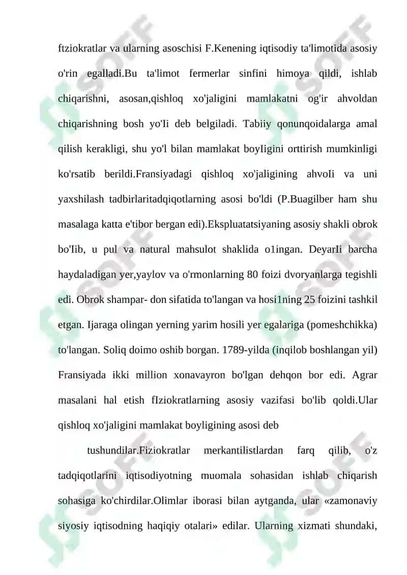 F.Kenening iqtisodiy jadvali 4
