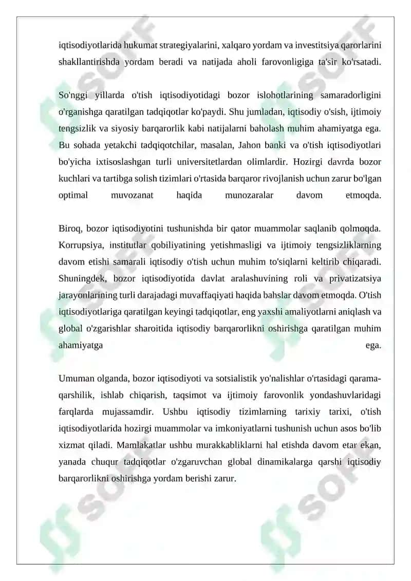 Bozor iqtisodiyotiga moholaf-sotsialistik yo'nalish mohiyati va uning tarixi taqdiri 4
