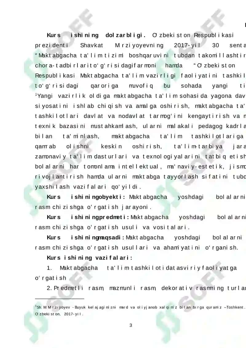 MAKTABGACHA YOSHDAGI BOLALARNI RASM CHIZISHGA OʻRGATISH 4