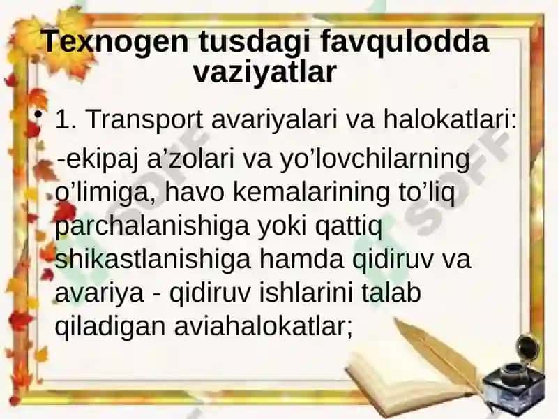 FAVQULOTDA VAZIYATLARDA HAYOT FAOLIYATI XAVFSIZLIGI VA FUQARO MUHOFAZASI 4