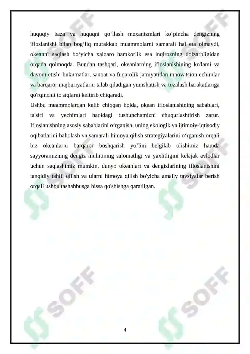 DUNYO OKEANI VA DENGIZLARNING IFLOSLANISHI VA ULARNI MUHOFAZA QILISH MUAMMOLARI 4