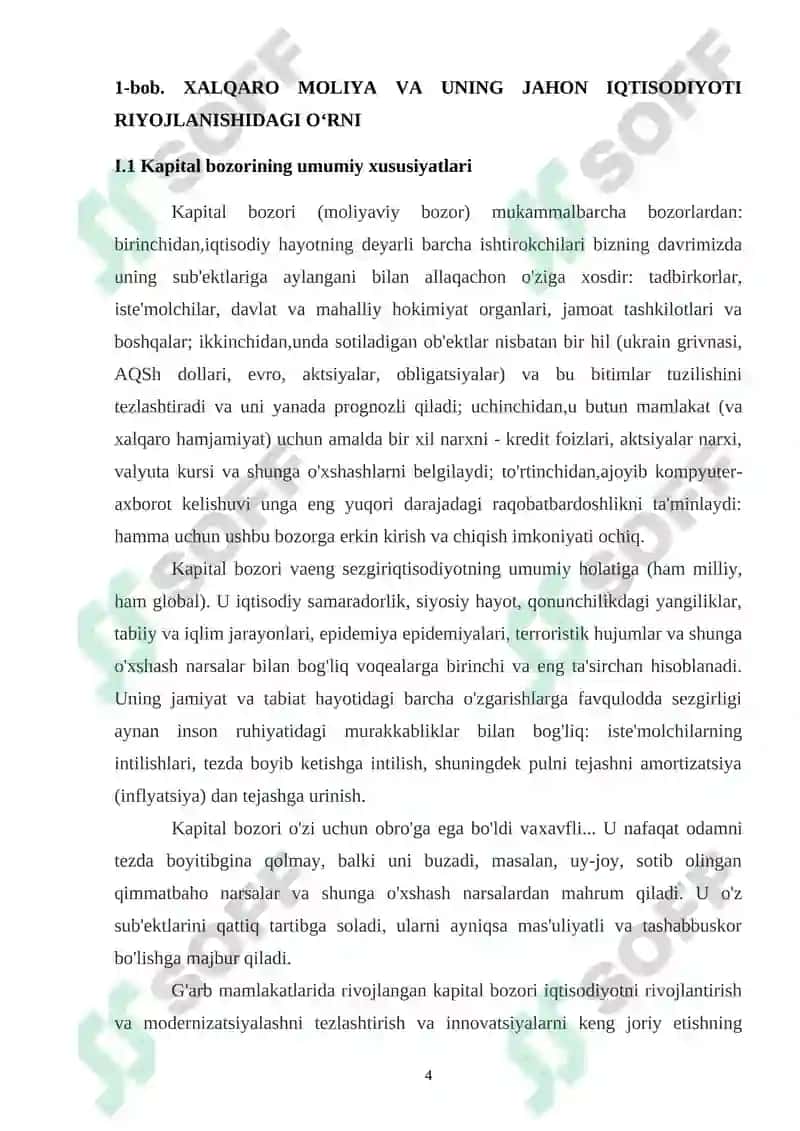 XALQARO MOLIYA BOZORI VA UNING SEGMENTATSIYASI 4
