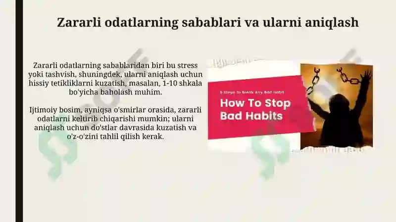 Zararli odatlardan saqlanish va oldini olish usullari 4