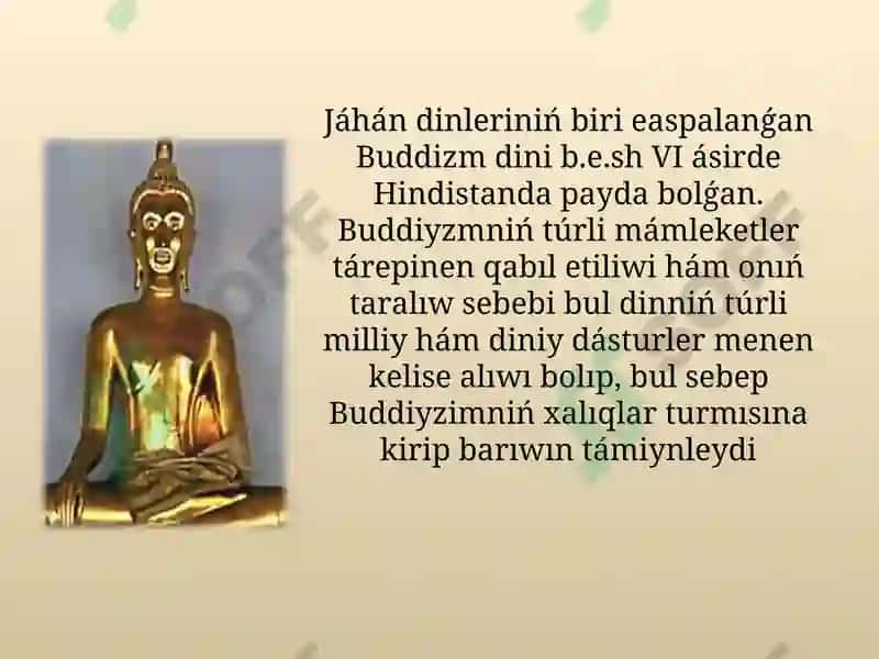 Buddizm haqida o`quv materiallari 4