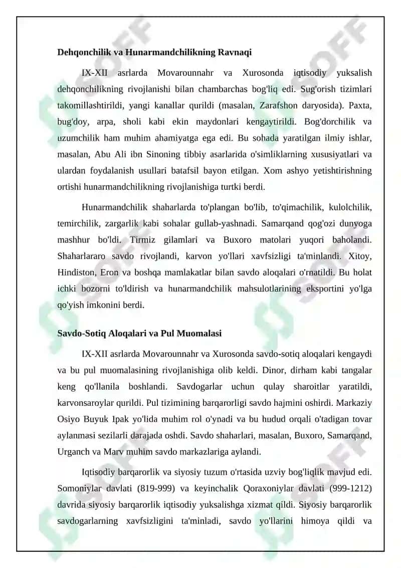 IX-XII asrlarda manlakatimiz hududida ro’y bergan Madaniy uyg’onish 4