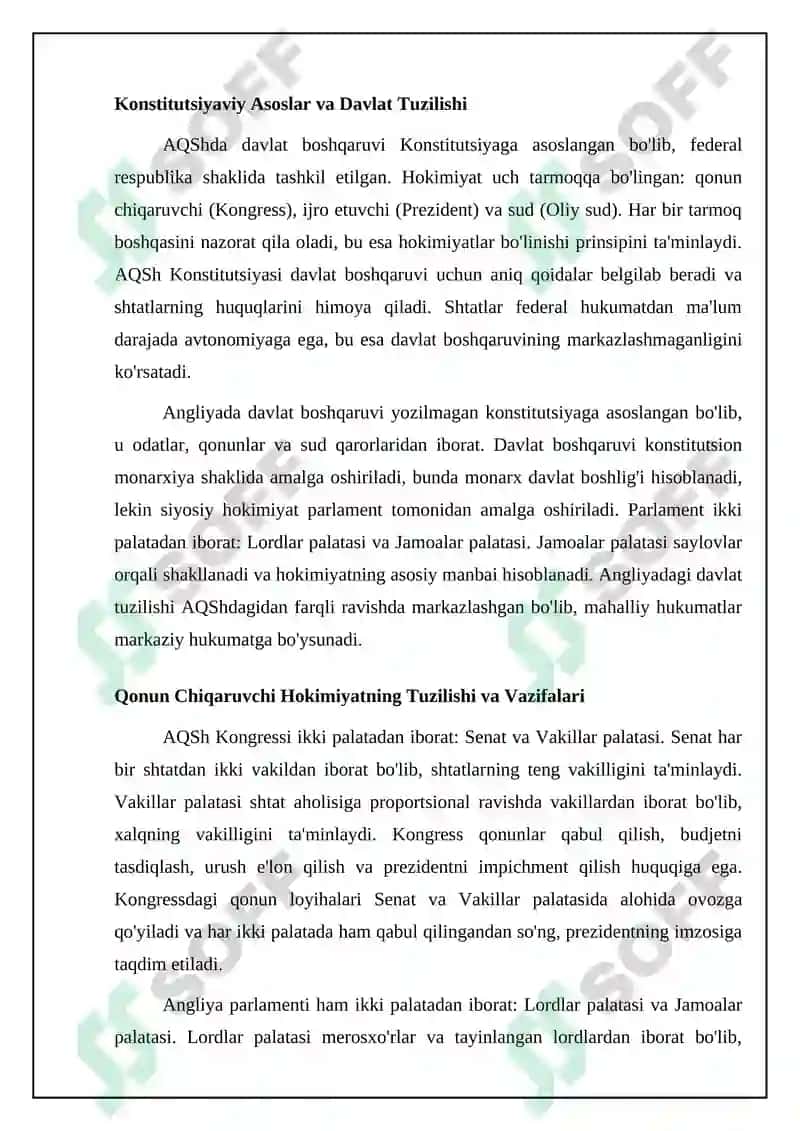 Davlat boshqaruvi tizimlarining qiyosiy tahlili 4