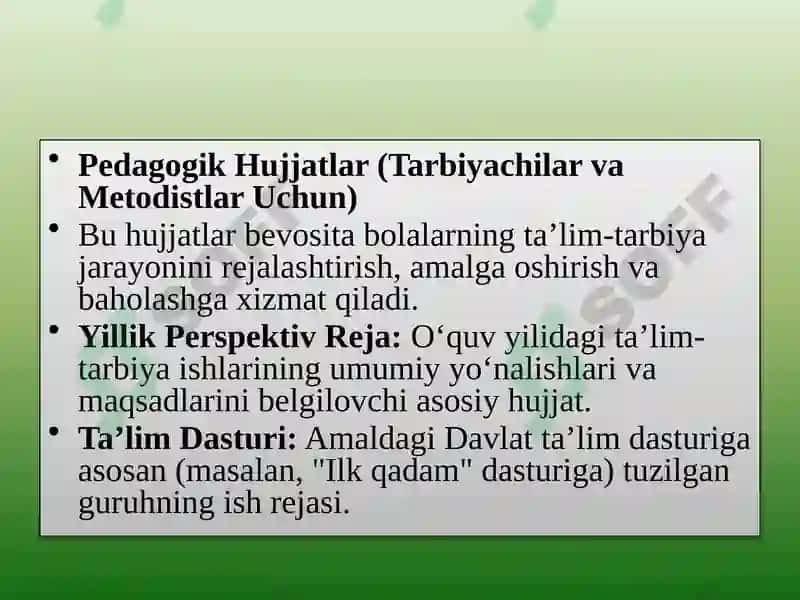 Maktabgacha ta`lim tashkilotida ish hujjatlari yuritilish tartibi 4
