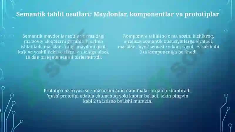 Leksemaning semantik tabiati 4