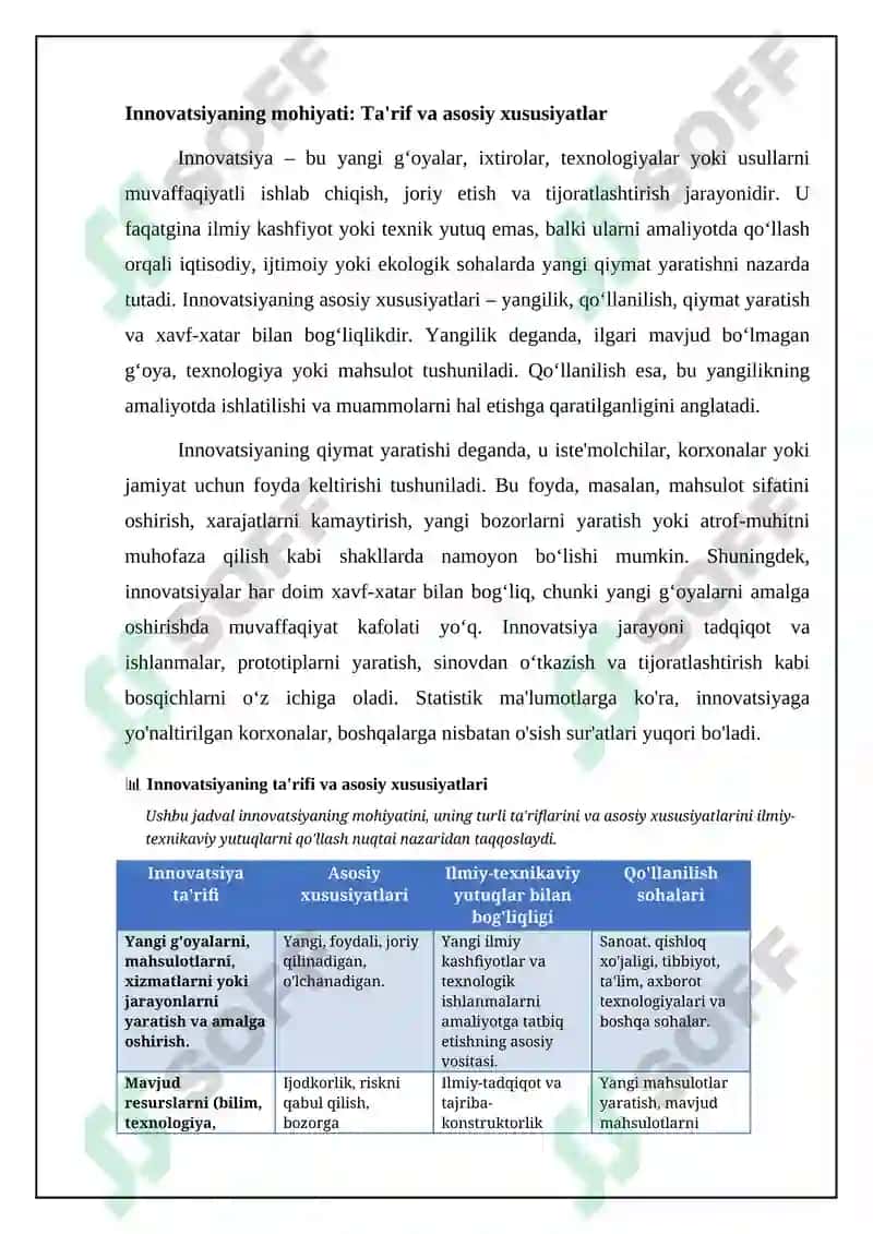 Innovatsiya yangi ilmiy texnik yutuqlardan foydalanish usuli sifatida 4