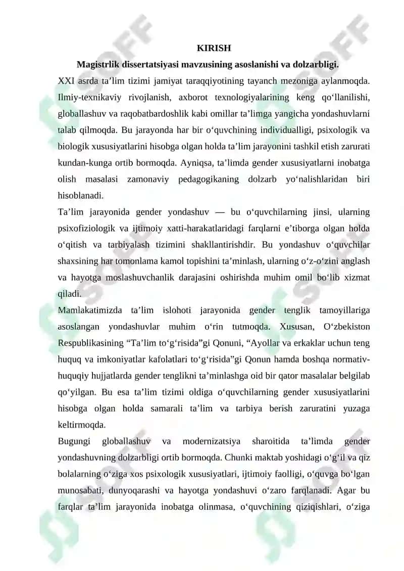 TALIM JARAYONIDA  GENDER XUSUSIYATLARNI XISOBGA OLISHNING IJTIMOIY PEDAGOGIK ASOSLARI 4