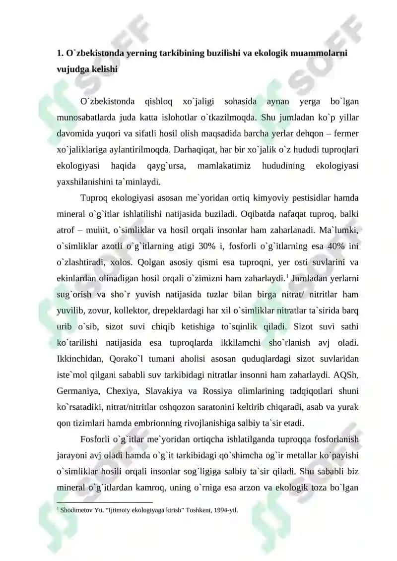 O‘zbekiston Respublikasining ekologik muommolari 4