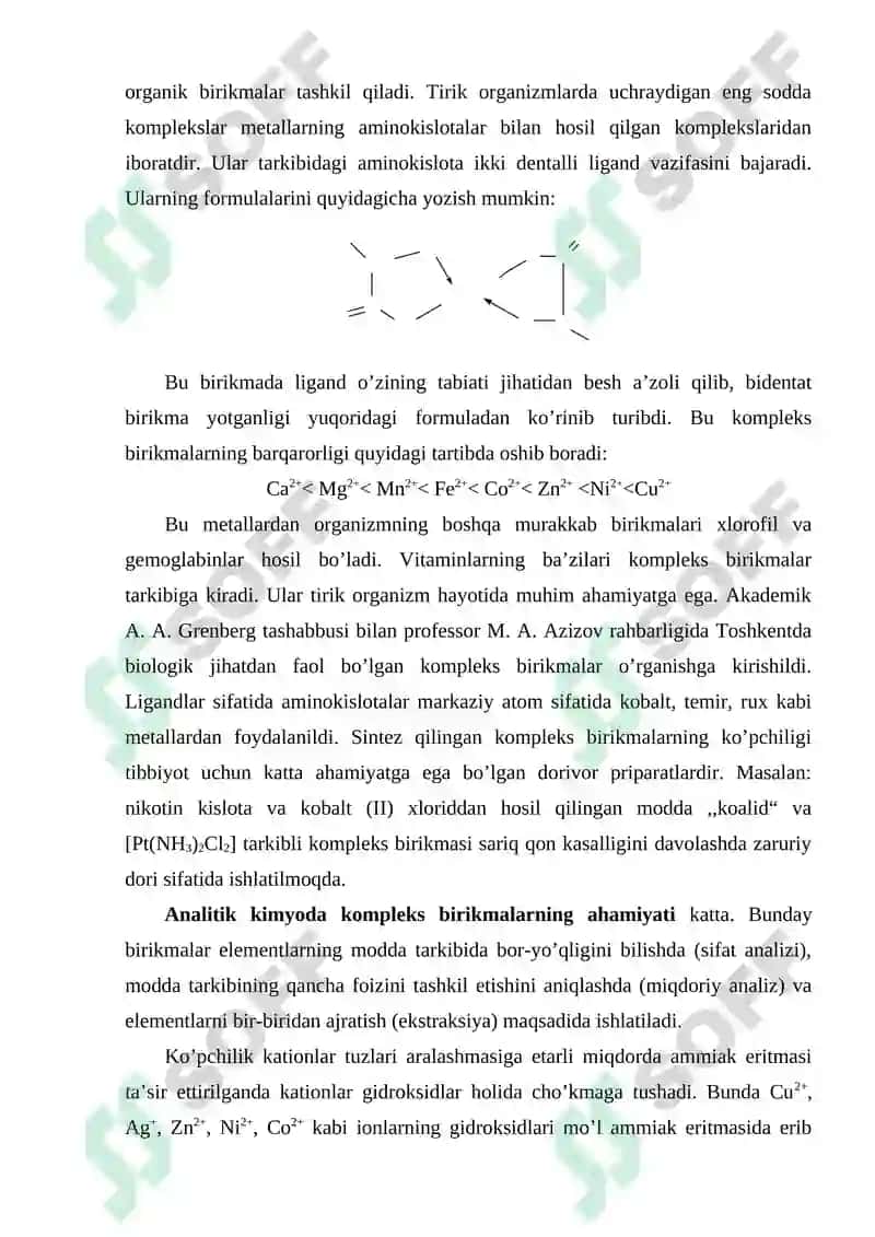 Kompleks birikmalarning qo’llanishi 4