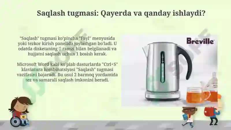 Save túymesi hám hújjetti qolaylı at penen saqlaw 4