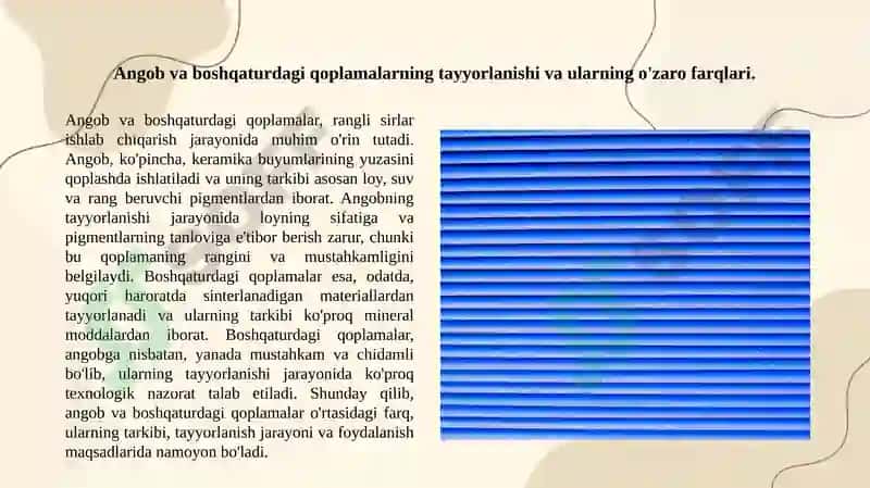 Rangli sirlar va ularning tasnifi 4