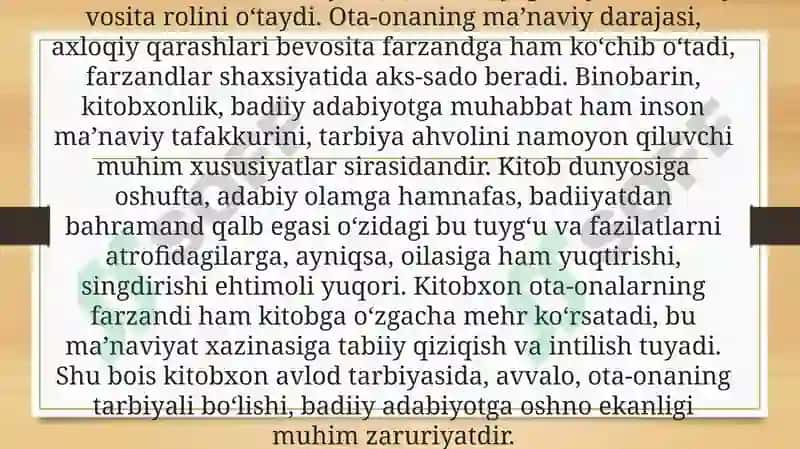 Kitobxonlik Madaniyatini Tartibiash 4