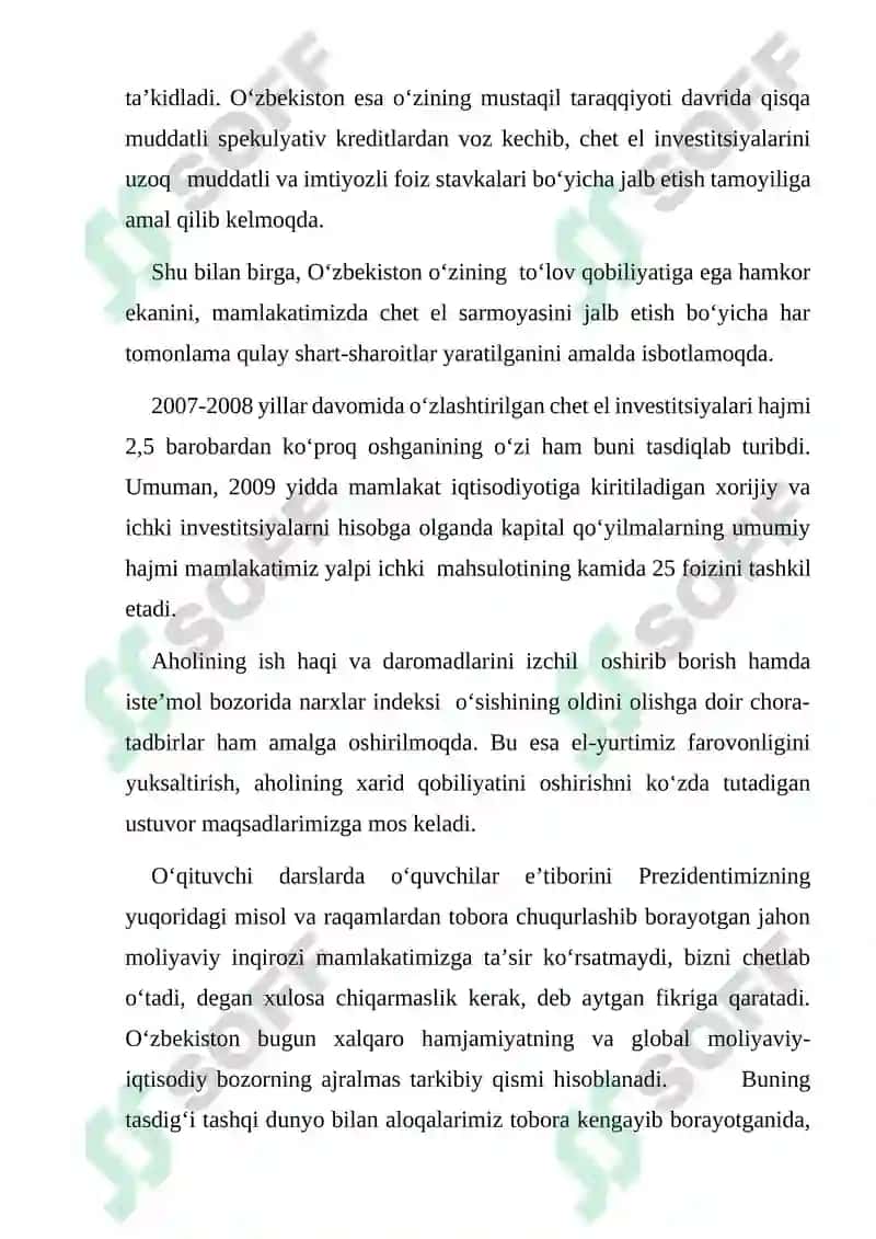 Jahon moliyaviy-iqtisodiy inqirozi va uning O‘zbekistonga ta’siri mavzusini o‘rganishning uslublari 4