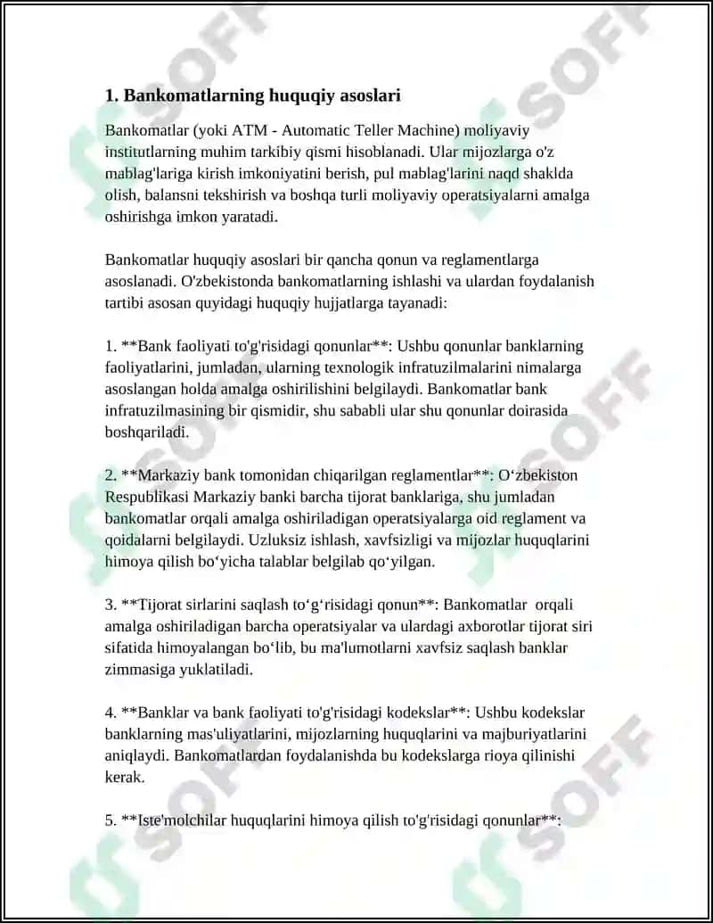 Bankomatlarning qonuniy tartibi 4