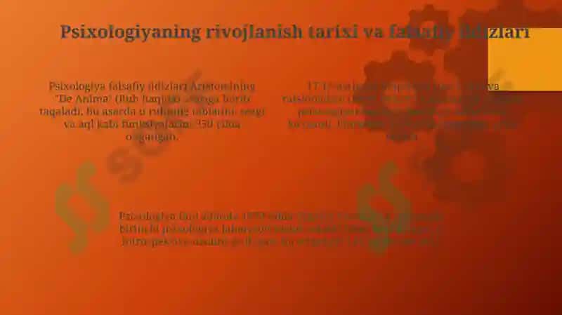 Psixologiya fanining predmeti va rivojlanish tarixi 4