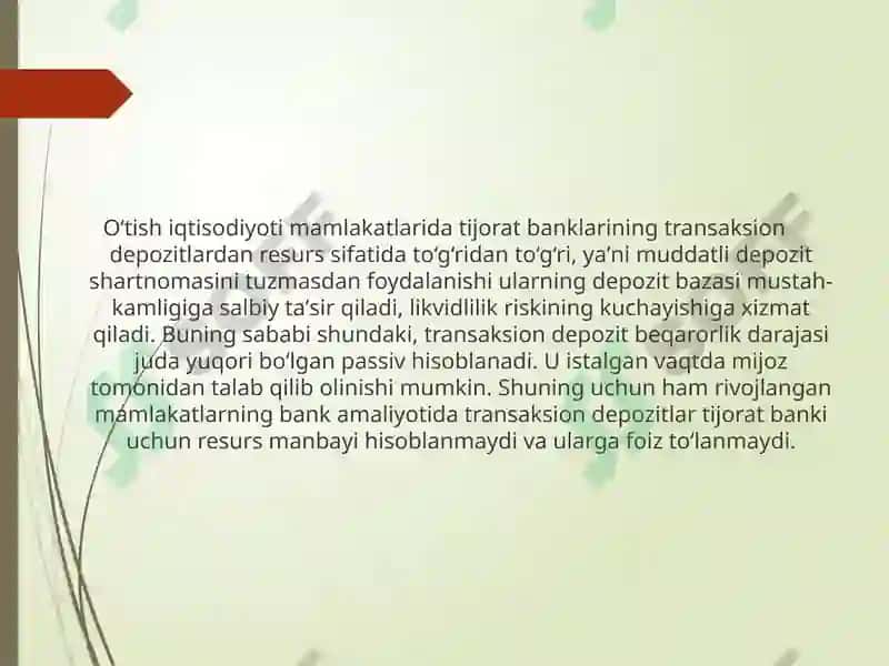 Banklarda investitsiya faoliyati tushunchasi, mazmuni va ahamiyati 4