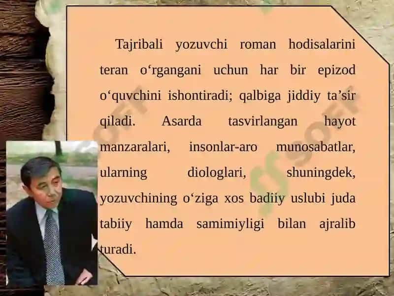 "IKKI ESHIK ORASI" ROMANIDAN 4