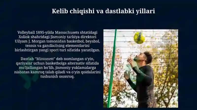 Voleyboloʻyinining vujudga kelishi va rivojlanishi 4